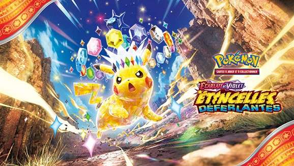 Carte Pokémon Étincelles Déferlantes avec Pikachu cristallisé