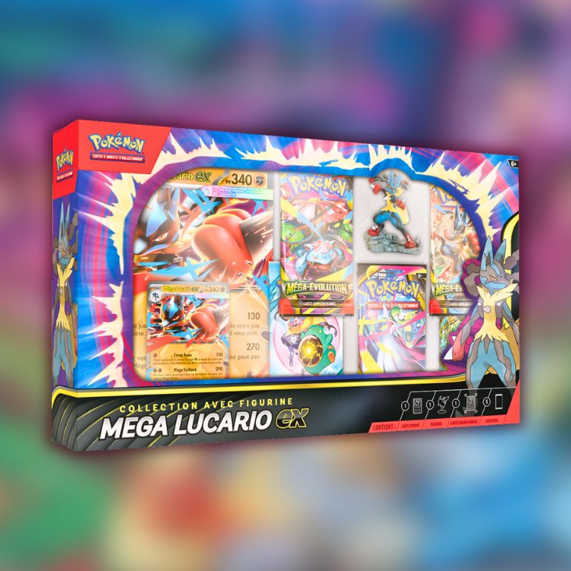 Coffret Pokémon Collection Figurine Mega Lucario Ex