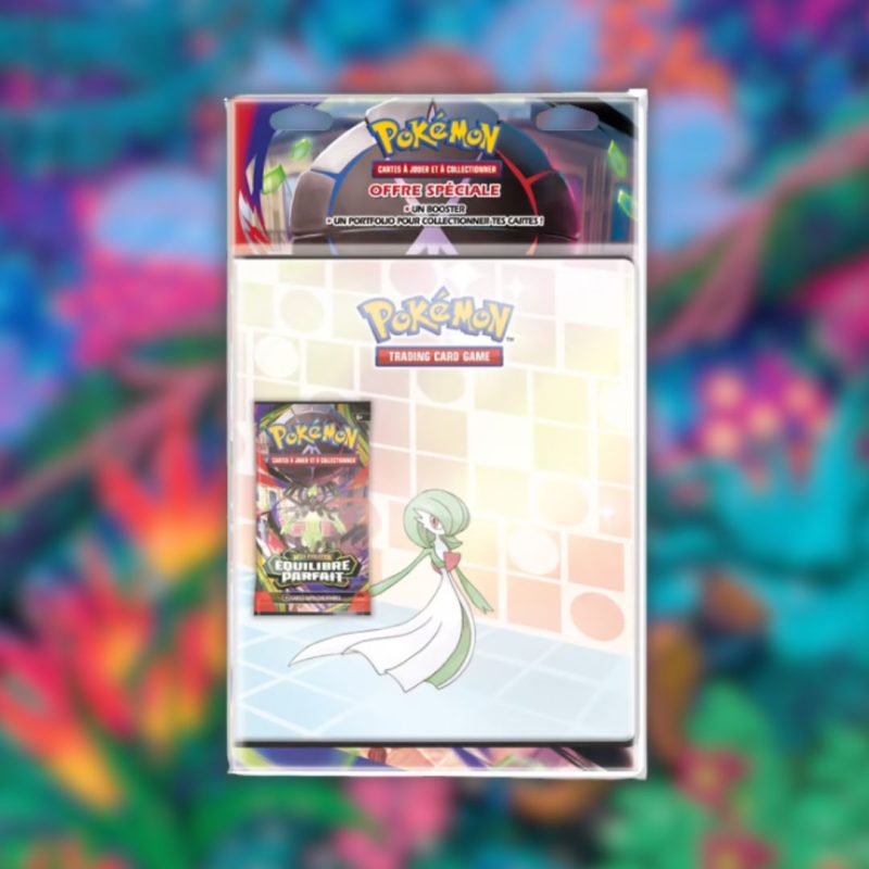 Portfolio Pokémon Equilibre Parfait + 1 booster - 9 pochettes - 180 cartes (modèle aléatoire)