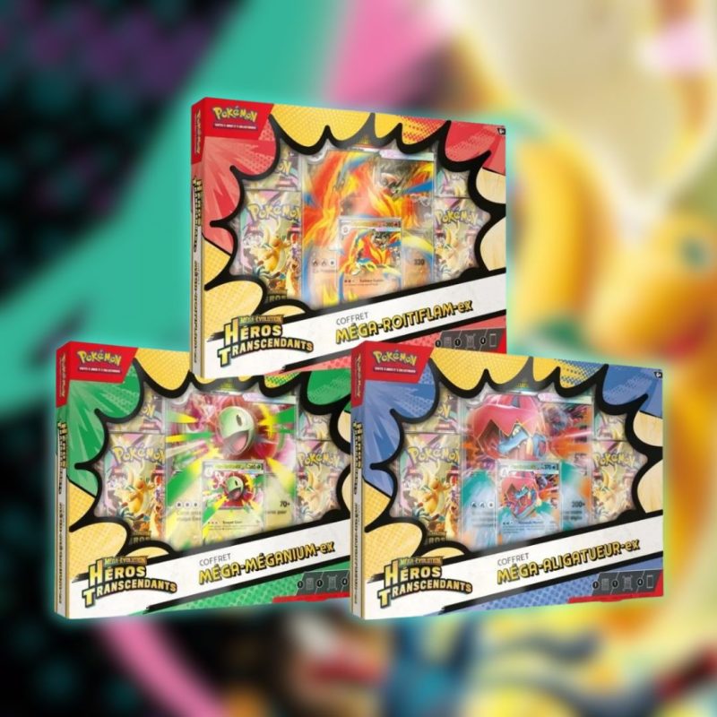 Coffret Ex Pokémon ME2.5 Héros Transcendants - 1 exemplaire - 4 boosters - Modèle aléatoire