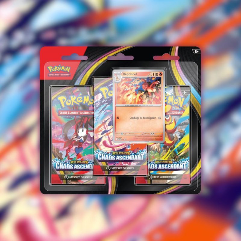 Tripack Pokémon ME04 Chaos Ascendant (visuel aléatoire)