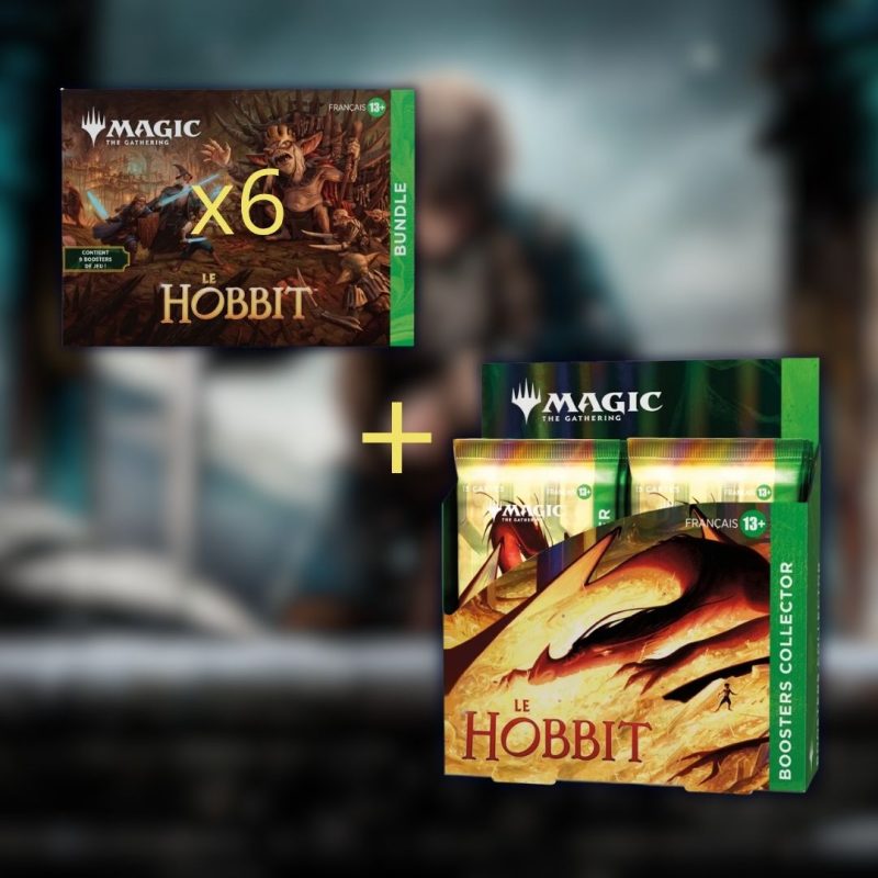 Pack 1x Display Collector Magic The Gathering + 6 bundles (case scellée) - Le Hobbit - FR