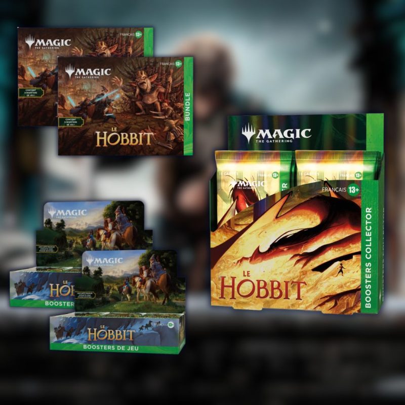 Pack Display Collector Magic The Gathering + 2 displays play booster + 2 bundles - Le Hobbit - 12 boosters - FR