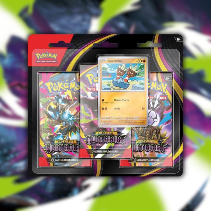 Tripack Pokémon ME05 Nuit Noire (visuel aléatoire)