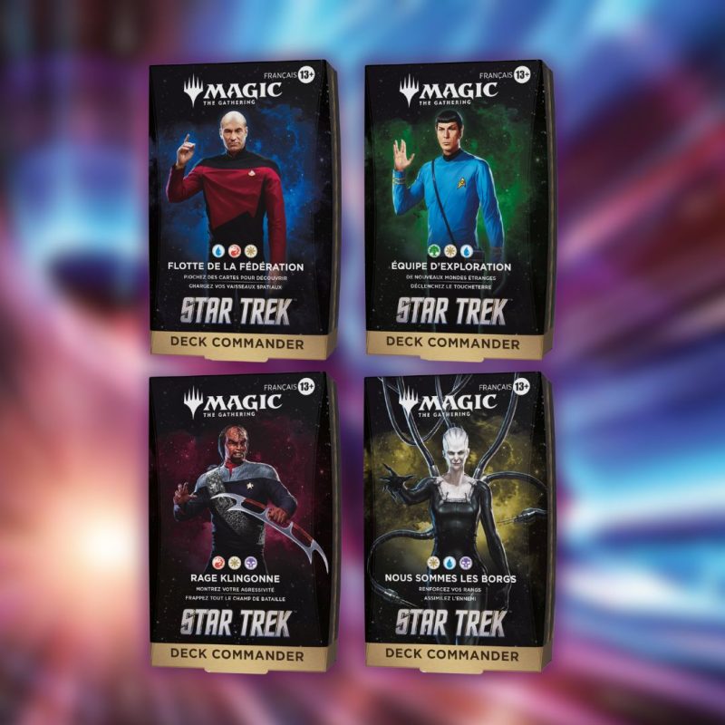 Assortiment de Decks Commander Magic : The Gathering - Star Trek - 4 decks - FR